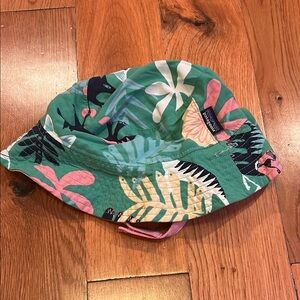 Patagonia Kids' Tropical Print Hat - Green and Pink